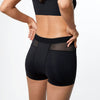 Menstruationspanty HERA Sportshorts schwarz strong von hinten Mesh seamless