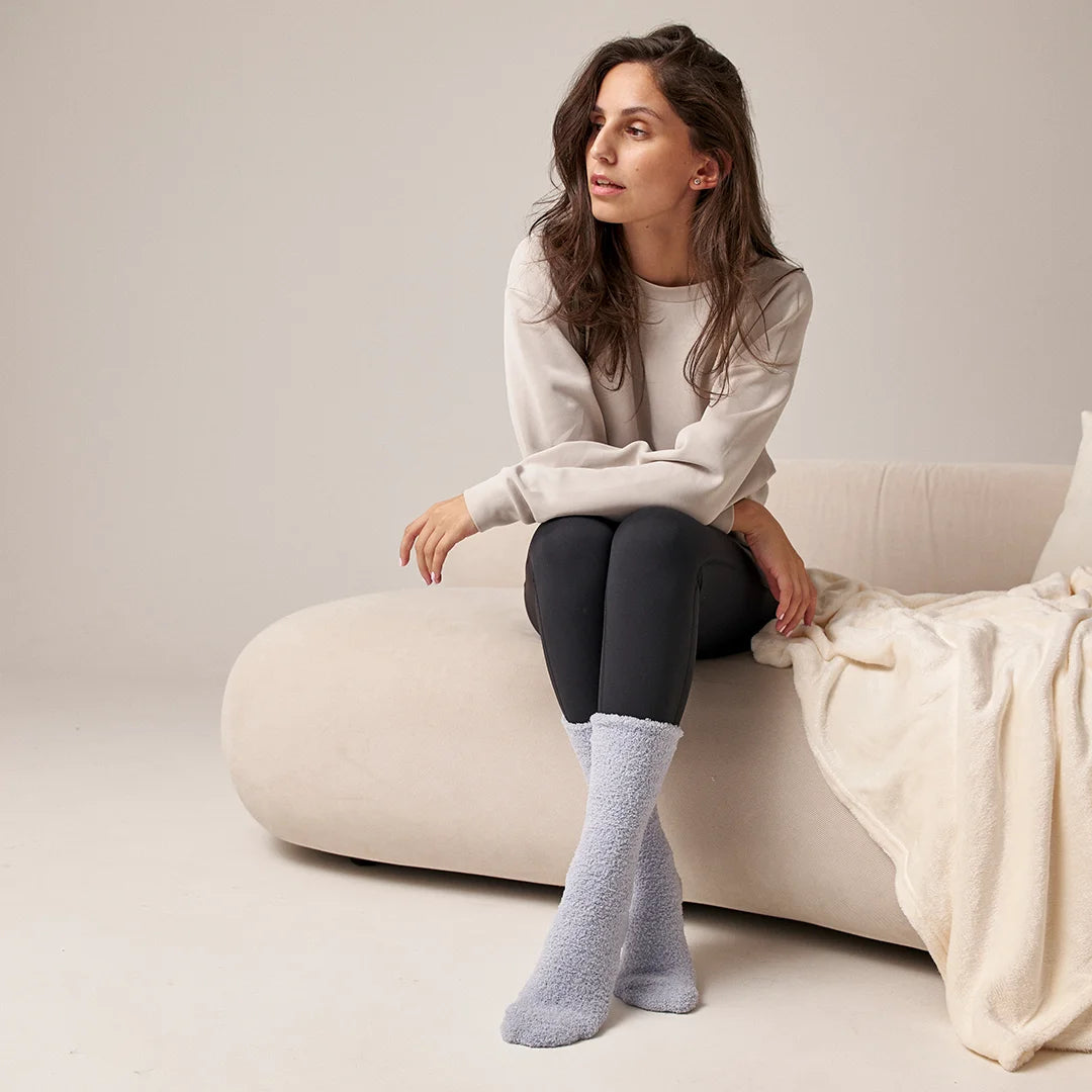 Periodenunterwäsche femtis x SNOCKS - Kuschelsocken - Mix (Schwarz/Blaugrau) femtis