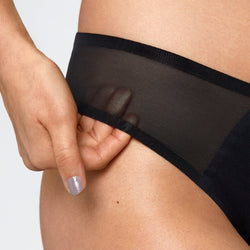 Periodenslip ZORA Sport Edition schwarz Mesh Detail Seite