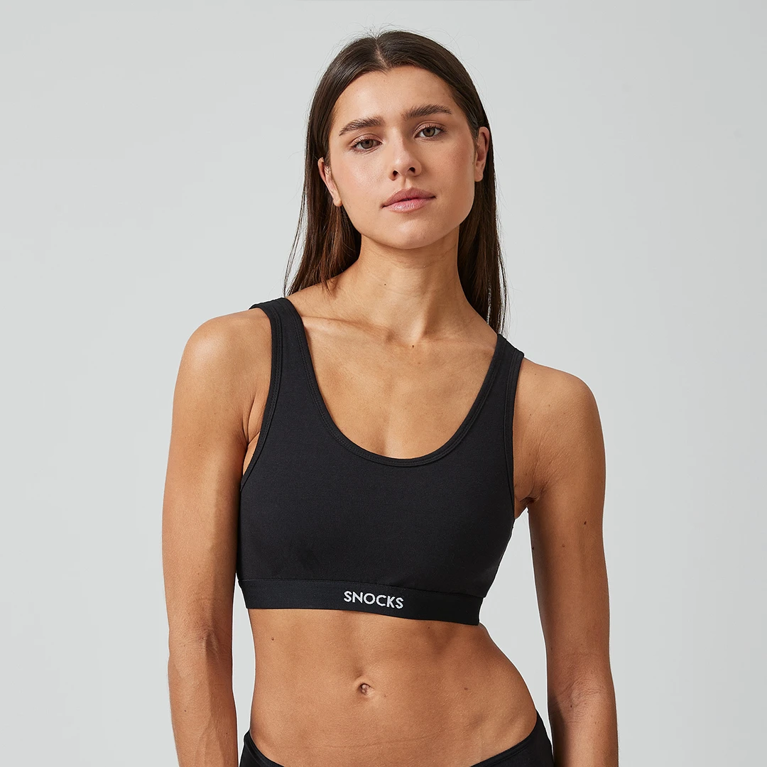 Periodenunterwäsche femtis x SNOCKS - Soft BH - Schwarz femtis S Black