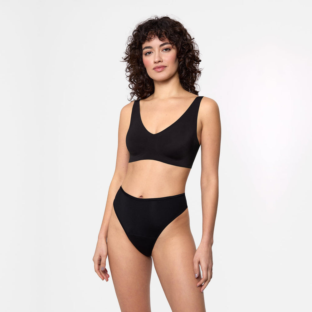 Perioden Tanga - SINA Highwaist - schwarz