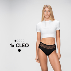 Ausfluss Slip Set: 2x CLEO (1x schwarz + 1x rot)