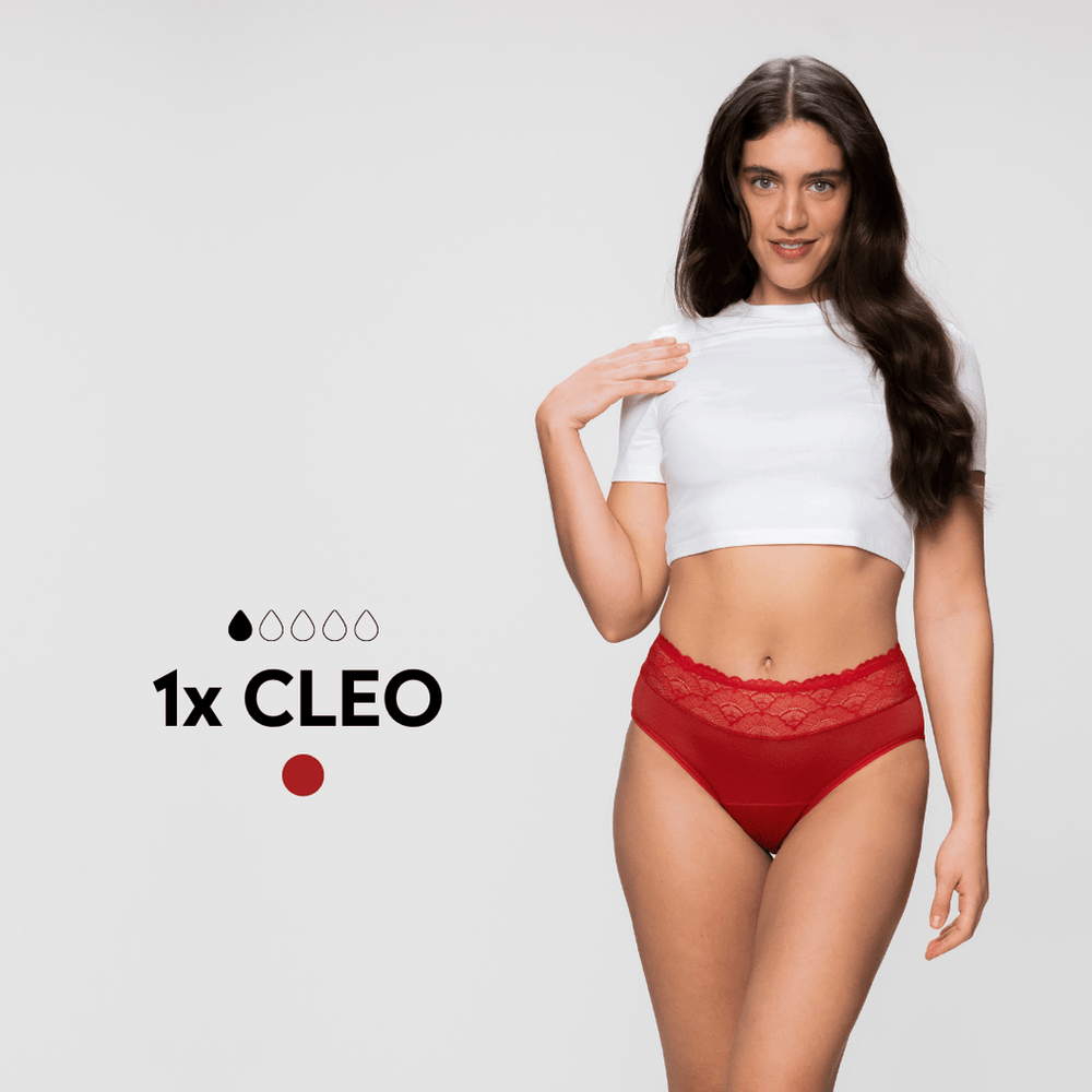 Ausfluss Slip Set: 2x CLEO (1x schwarz + 1x rot)